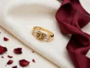 Gold Champagne Bow Ring