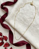 Gold Beaded Chain Necklace