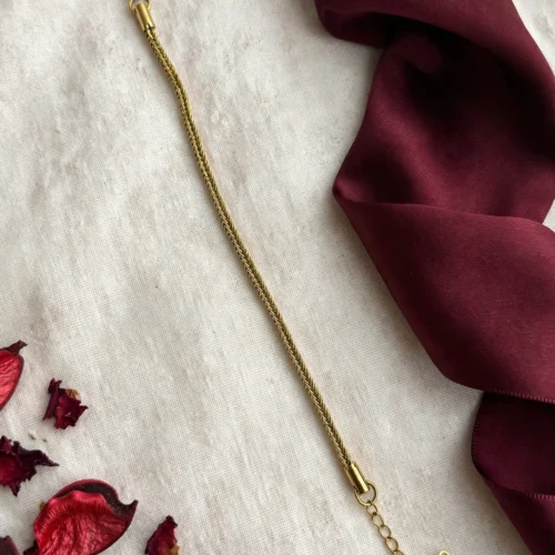 Gold Braided Chain Bracelet