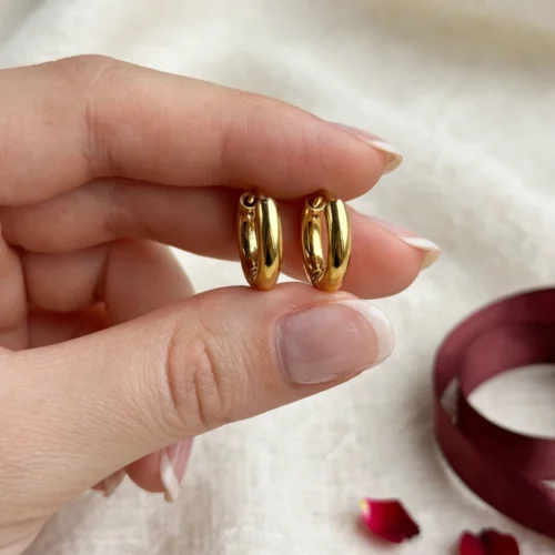 Gold Chunky Hoop Earrings