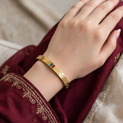 Designer Inspired Gold Monogram Bracelet