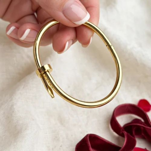 Designer Inspired Gold Nail Bangle