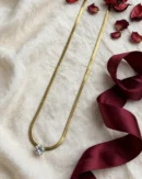 Gold Crystal Snake Chain Necklace